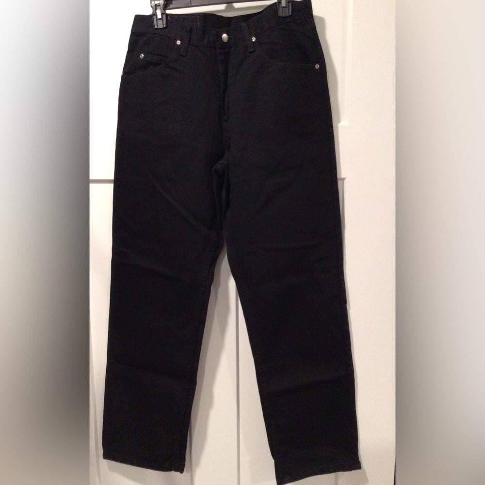 NEW Wrangler Mens Jeans Five Star Relaxed Fit 32x32 BLACK 100% Cotton Denim NWT